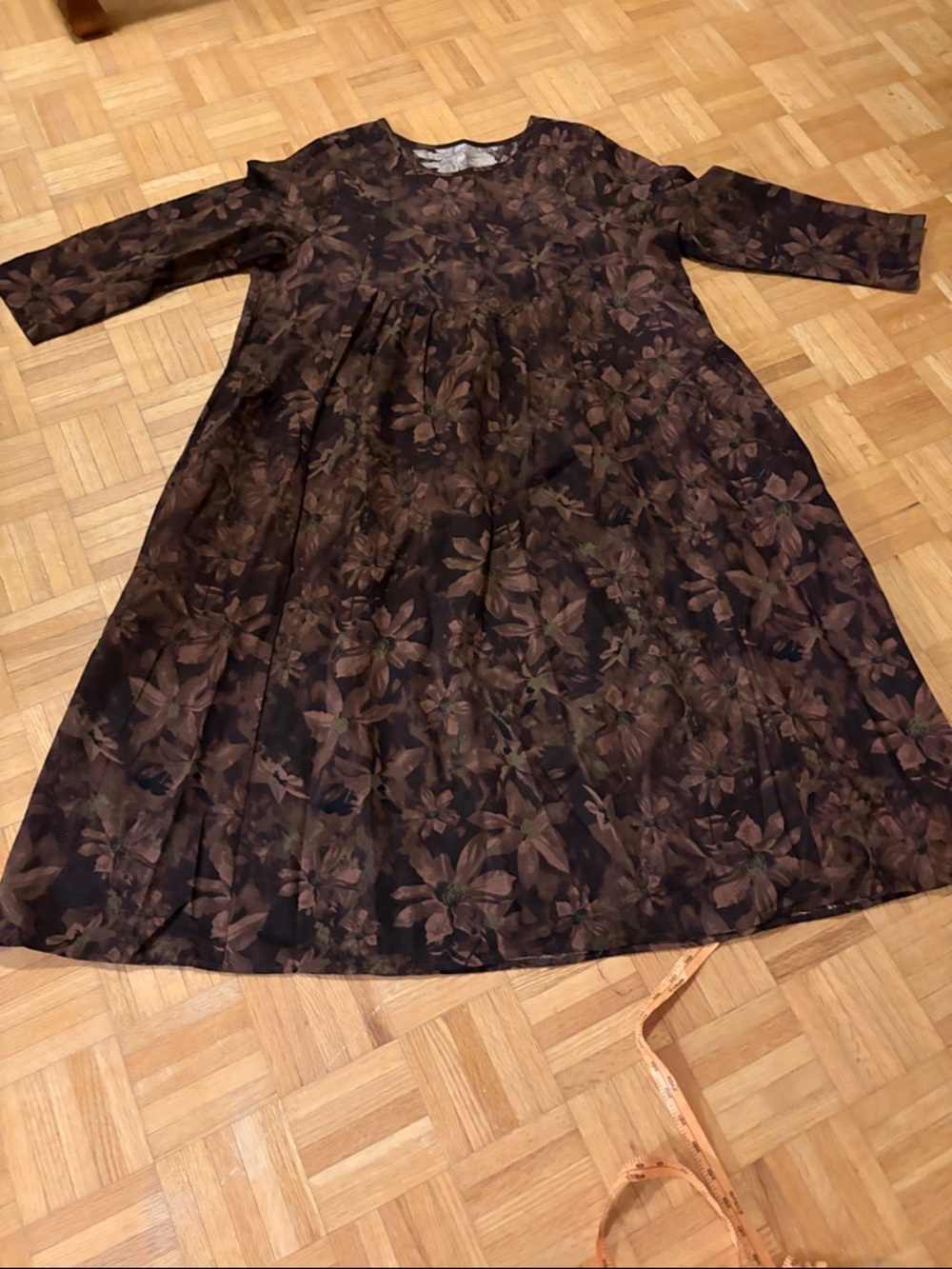 Long-Sleeve Dress - Dark Brown. NWOT